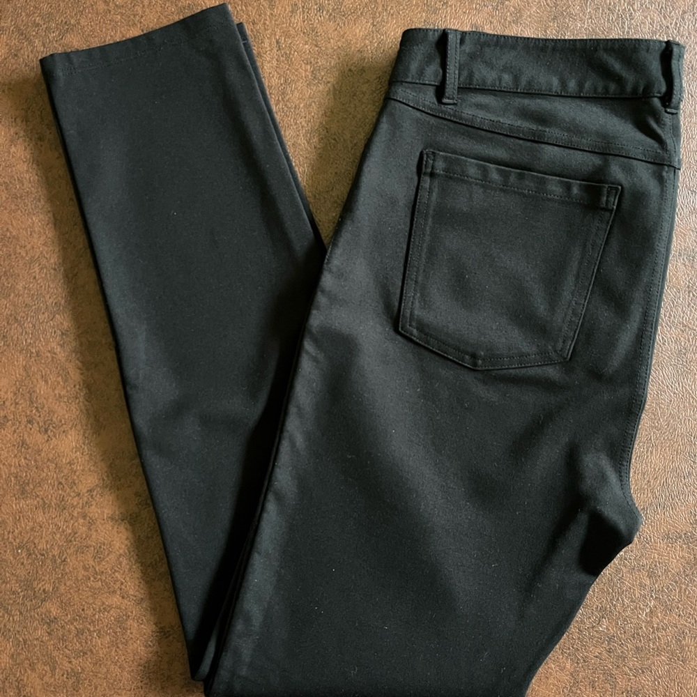 Garnet Hill Slim Straight Leg Pants with Stretch, size 8